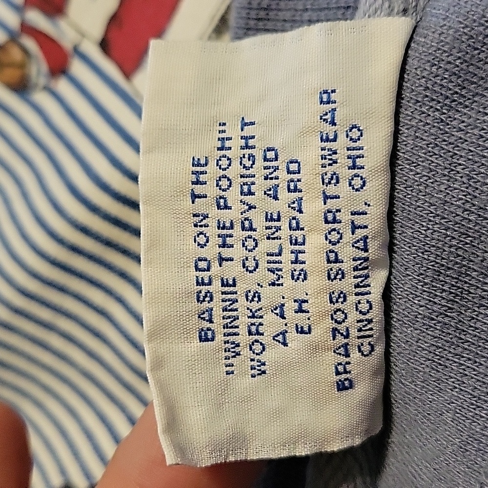 Vintage 90s Tigger Im The Only One Blue Colorblock Sweatshirt Medium Pooh Disney - Picture 8 of 9